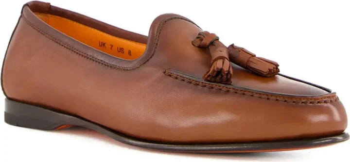 Leather Tassel Loafers - Image 2