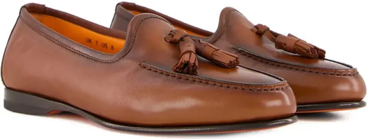 Leather Tassel Loafers - Image 3