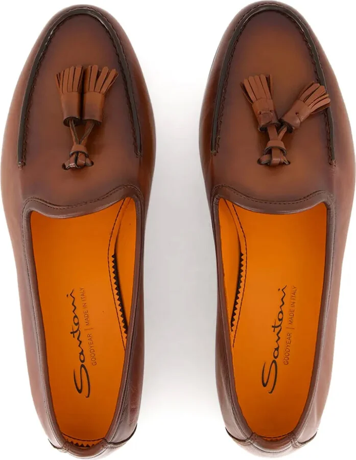 Leather Tassel Loafers - Image 4