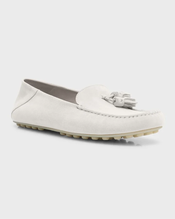 Leather Tassel Moccasin Driver Loafers - Image 9