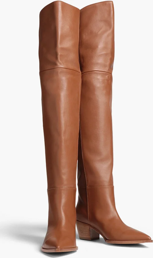 Leather thigh boots - Image 2