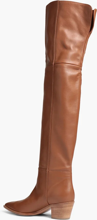 Leather thigh boots - Image 3