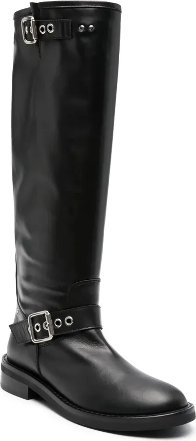 Leather Thigh-High Boots - Image 2