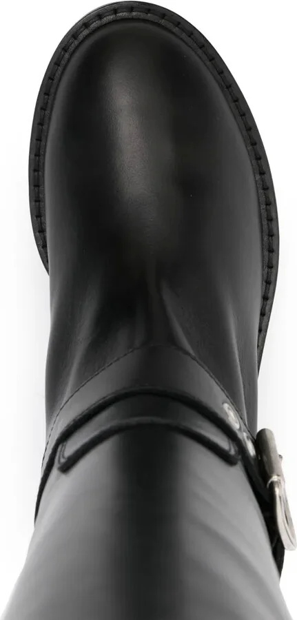 Leather Thigh-High Boots - Image 4