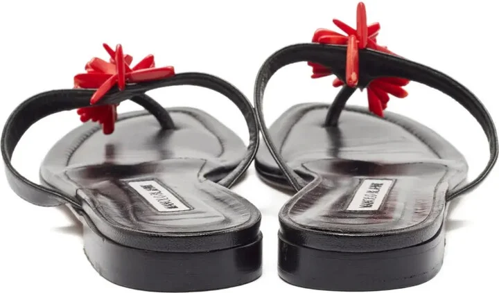 Leather Thong Flats - Image 4