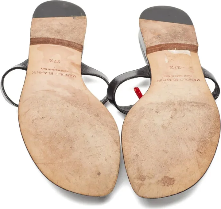 Leather Thong Flats - Image 5