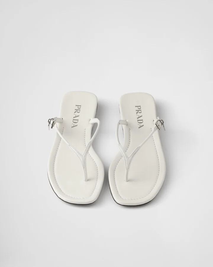Leather thong sandals - Image 3