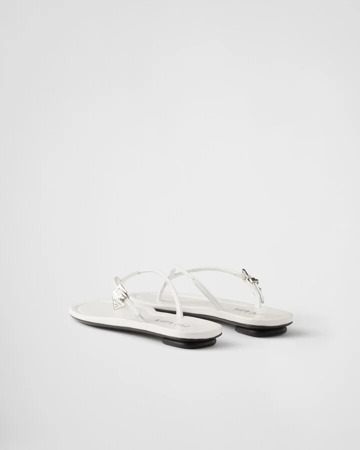 Leather thong sandals - Image 4