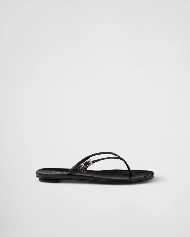 Leather thong sandals - Image 2