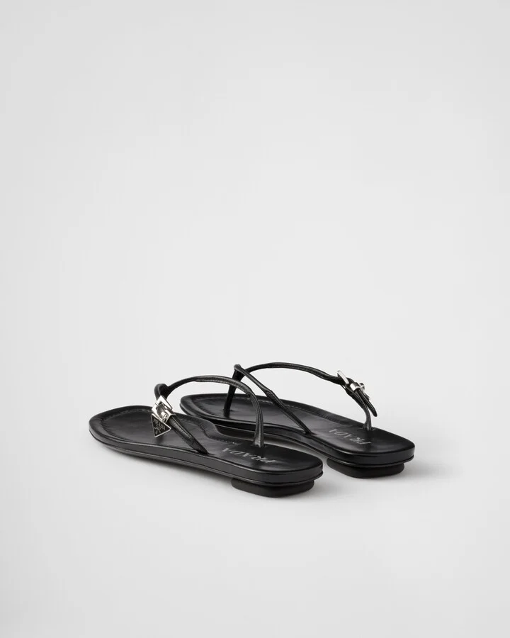 Leather thong sandals - Image 4