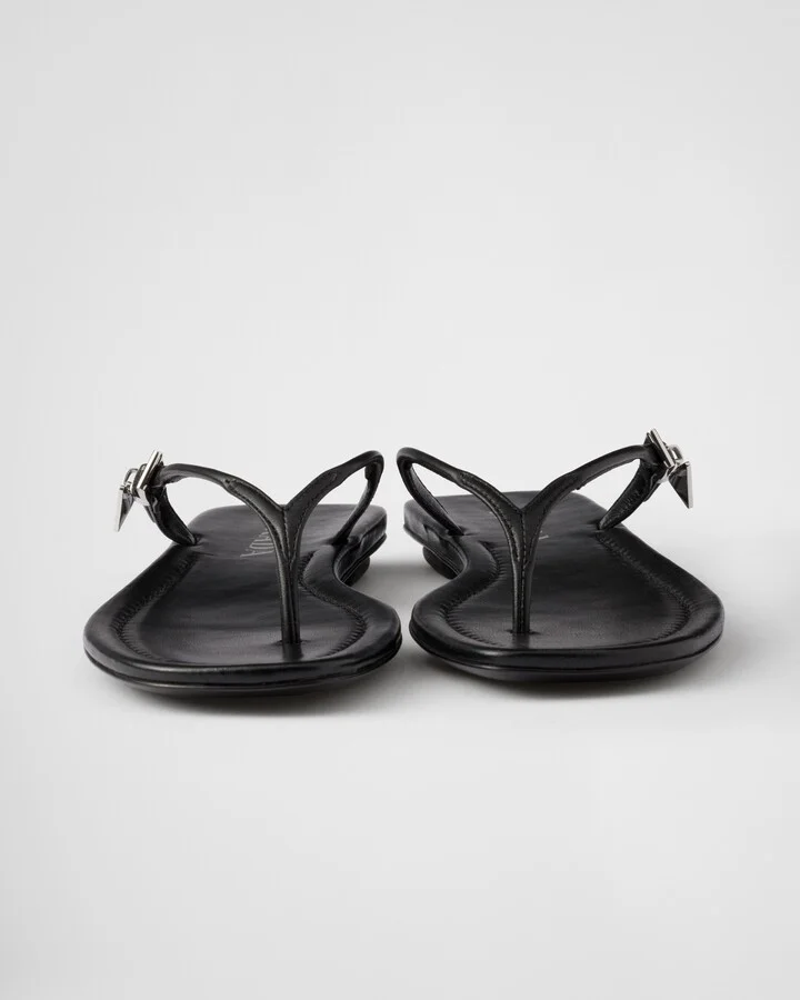 Leather thong sandals - Image 5