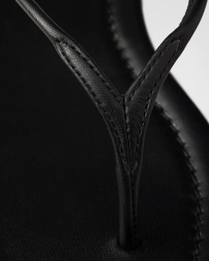 Leather thong sandals - Image 6