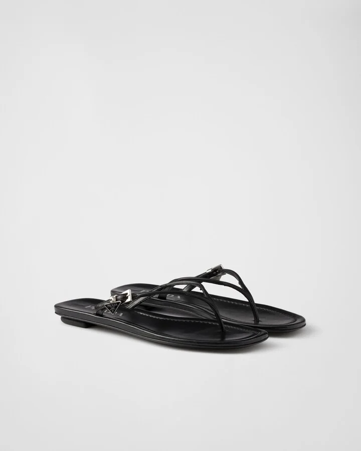 Leather thong sandals