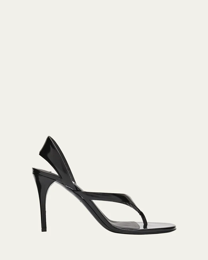 Leather Thong Slingback Sandals