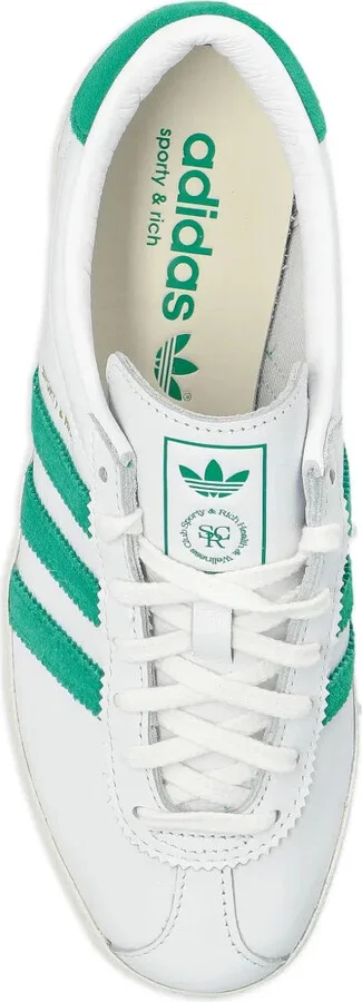 Leather Three-Stripe Trainers - Image 3