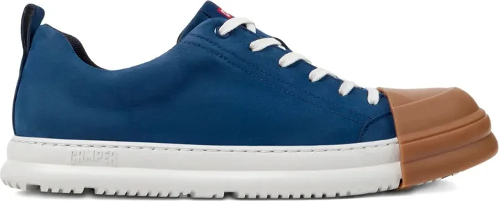 Leather-Toe Cap Sneakers
