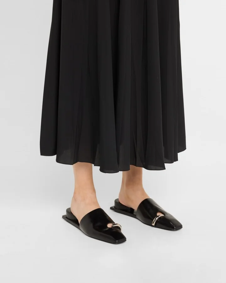 Leather Toe-Ring Ballerina Mules - Image 4
