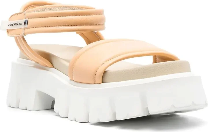 Leather Touch-Strap Platform Sandals - Image 2