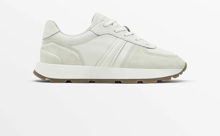 Leather Trainers With Trimmed Heel - Image 2