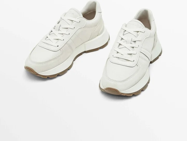 Leather Trainers With Trimmed Heel - Image 3