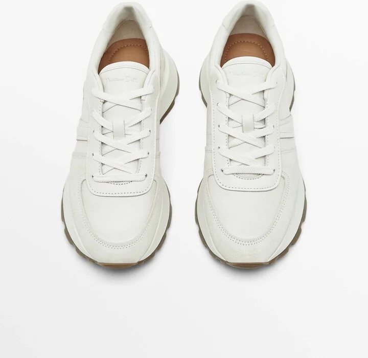 Leather Trainers With Trimmed Heel - Image 5