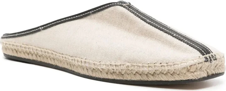 Leather-Trim Espadrille Slippers - Image 2