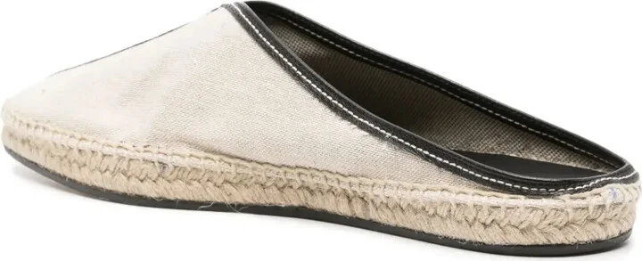 Leather-Trim Espadrille Slippers - Image 3
