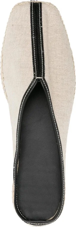 Leather-Trim Espadrille Slippers - Image 4