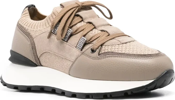 Leather-Trim Sneakers - Image 2
