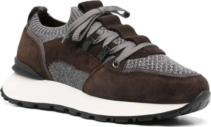 Leather-Trim Sneakers - Image 2