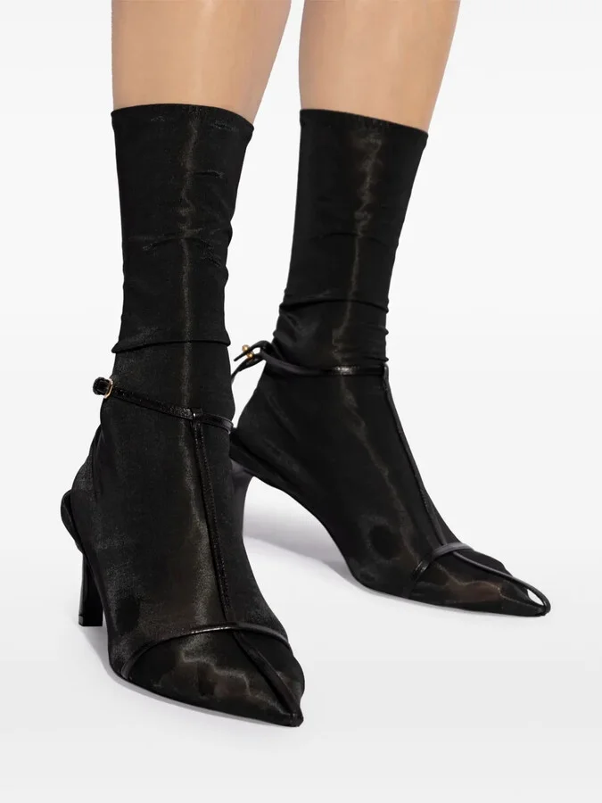 Leather-Trim Sock Boots - Image 5