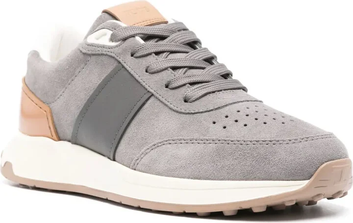 Leather-Trim Suede Sneakers - Image 2