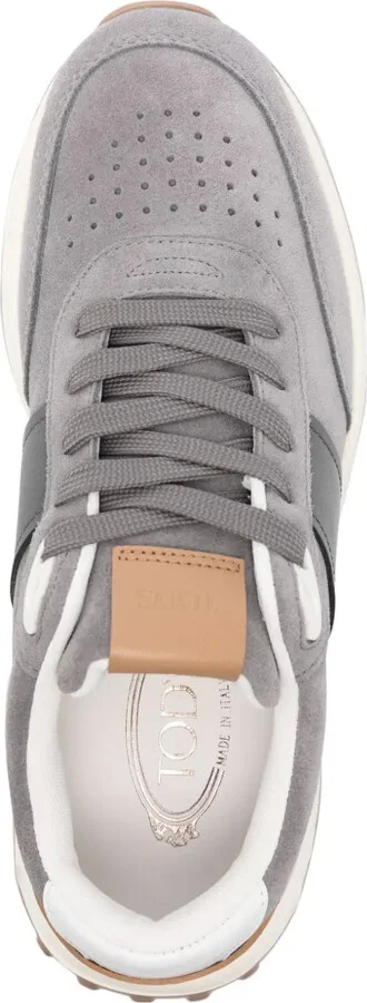 Leather-Trim Suede Sneakers - Image 4