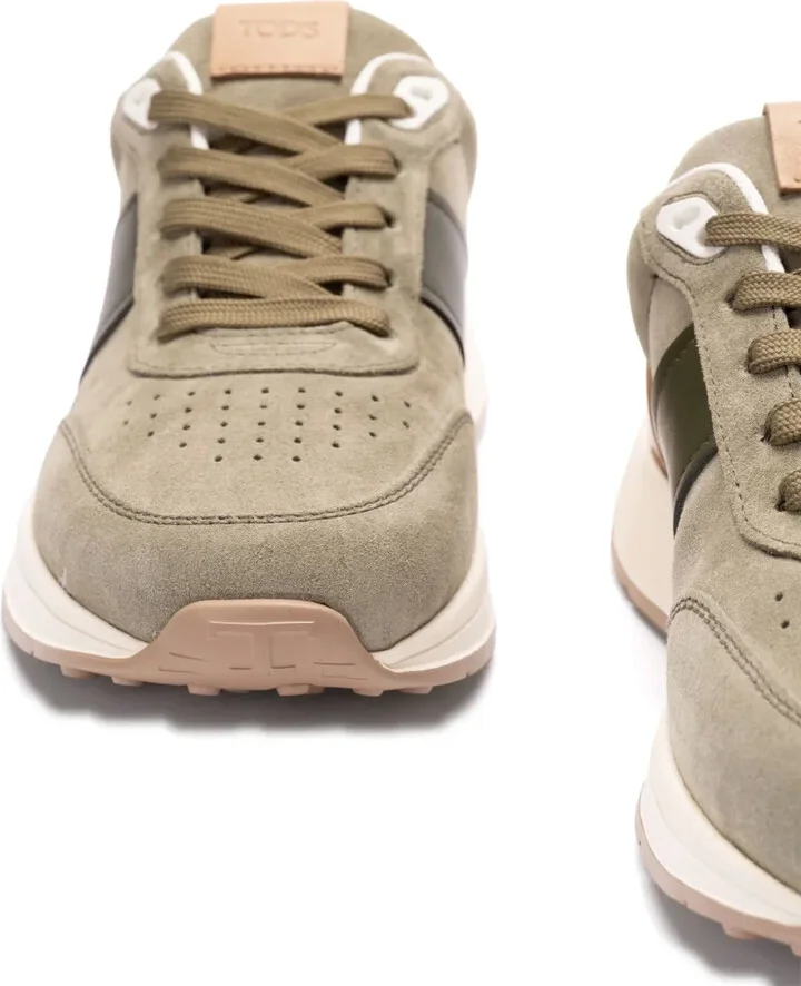 Leather-Trim Suede Sneakers - Image 2