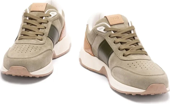 Leather-Trim Suede Sneakers - Image 3