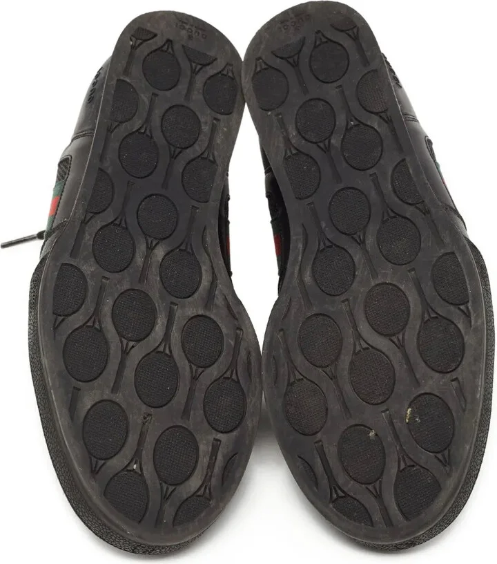 leather-trim Web-stripe sneakers - Image 4
