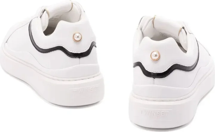 Leather-Trimmed Lace-Up Low-Top Sneakers - Image 2