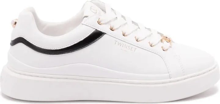 Leather-Trimmed Lace-Up Low-Top Sneakers