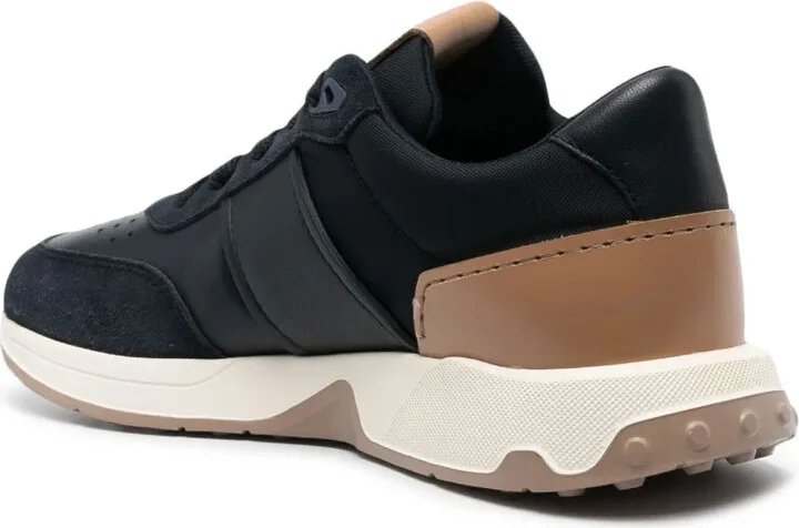 Leather-Trimmed Low-Top Sneakers - Image 3