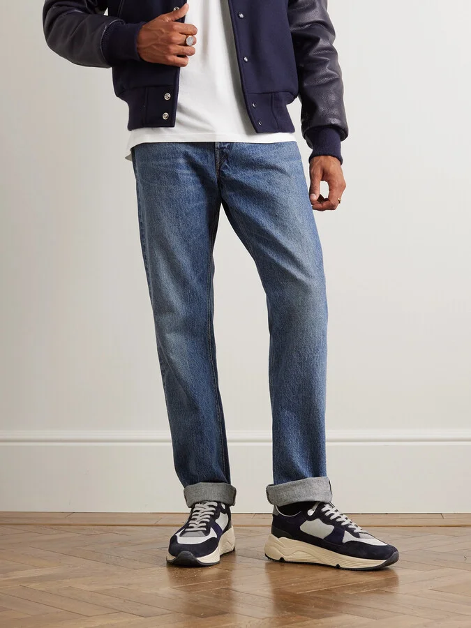 Leather-Trimmed Mesh and Suede Sneakers - Image 2