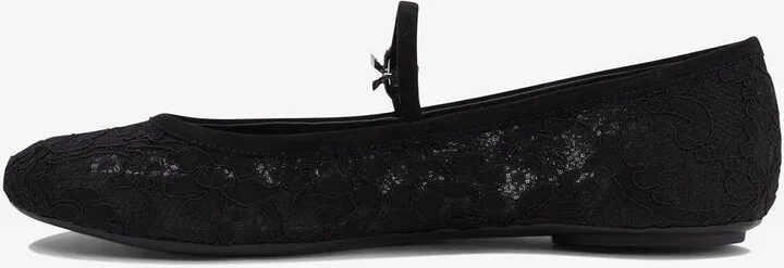 Leather-Trimmed Mesh Ballet Flats - Image 2
