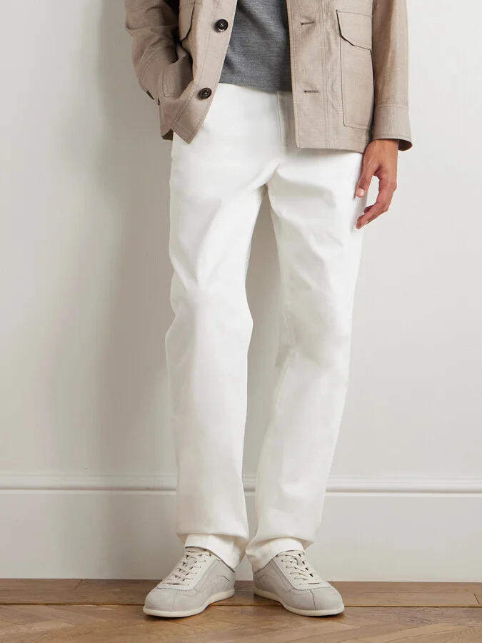 Leather-Trimmed Suede Sneakers - Image 2