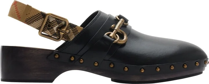 Leather Trunk Strap Clogs