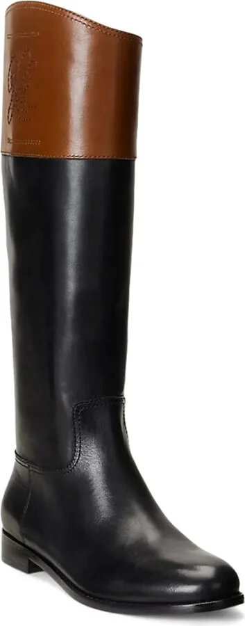 Leather Two-Tone Boots
