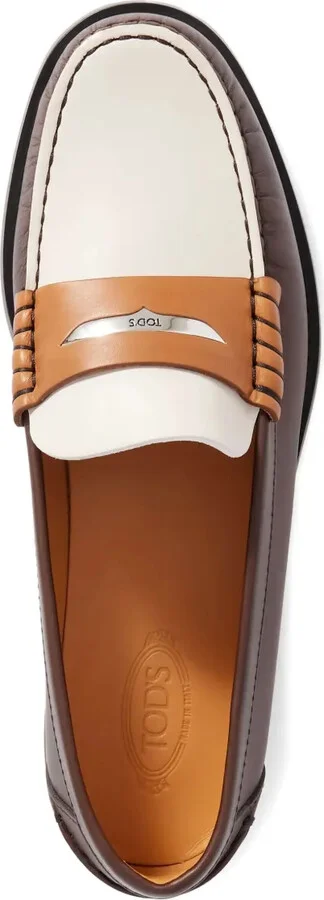 Leather Two-Tone Loafers - Image 2
