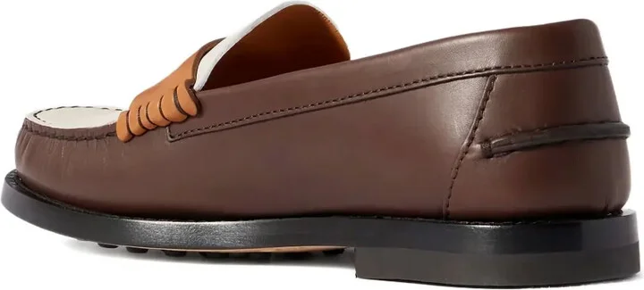Leather Two-Tone Loafers - Image 3