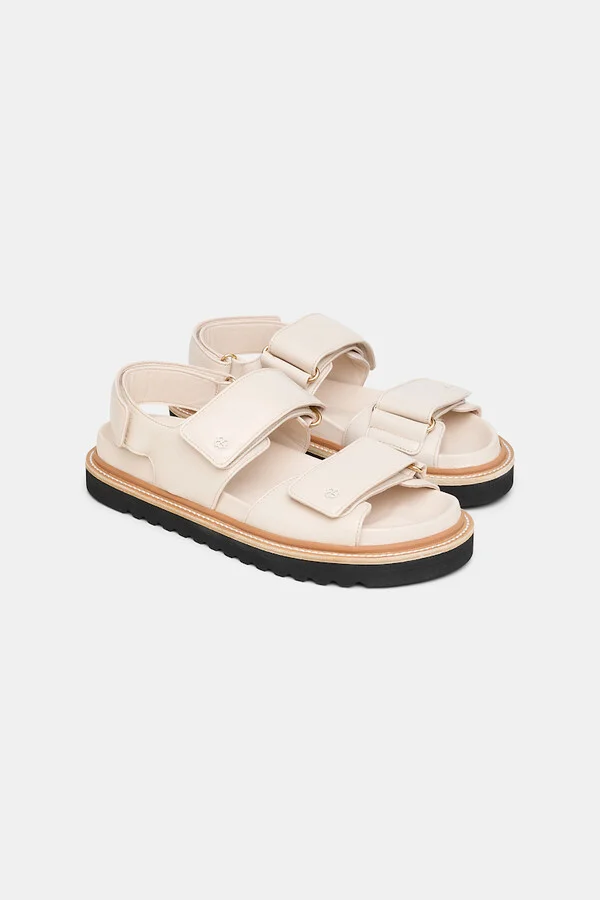 Leather Velcro strap sandals - Image 8