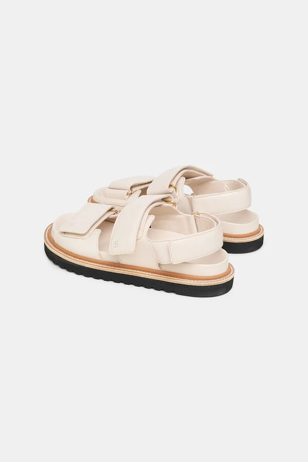 Leather Velcro strap sandals - Image 9