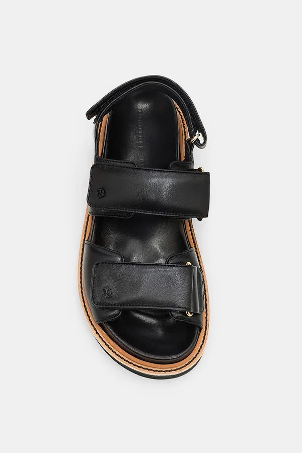 Leather Velcro strap sandals - Image 5