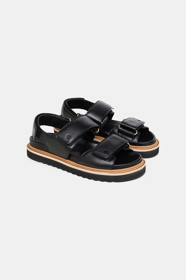 Leather Velcro strap sandals - Image 6